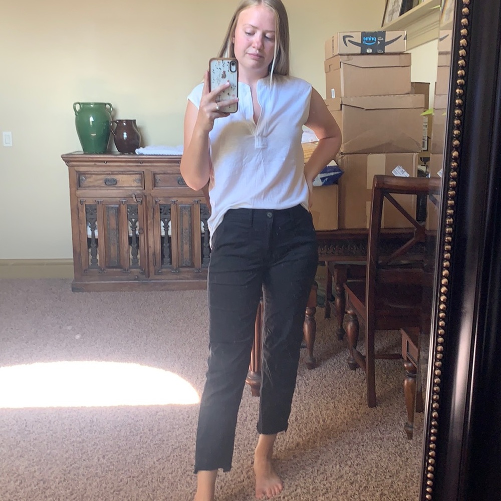 Basic White Tee with cute neckline